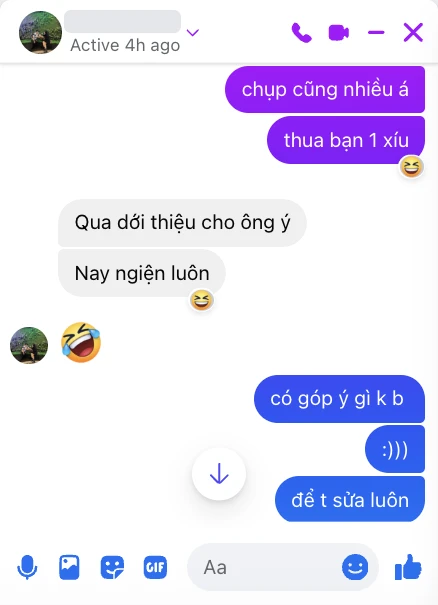 Tin nhắn Messenger của shipper J&T về ShipTiếp